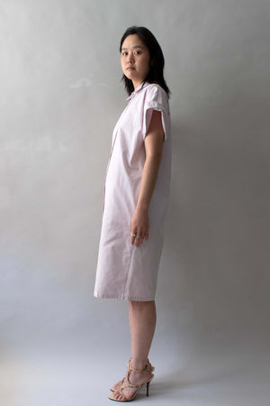 yves saint laurent pink dress Spring 1985 Yves Saint Laurent Haute Couture Pink Silk Dress w Purple Shrimpton Couture