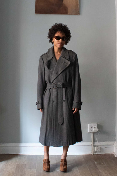 Italian Grey Wool Trench – Moore Vintage Archive