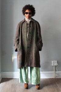 Hermes Green Multicolored Wool Trench Coat