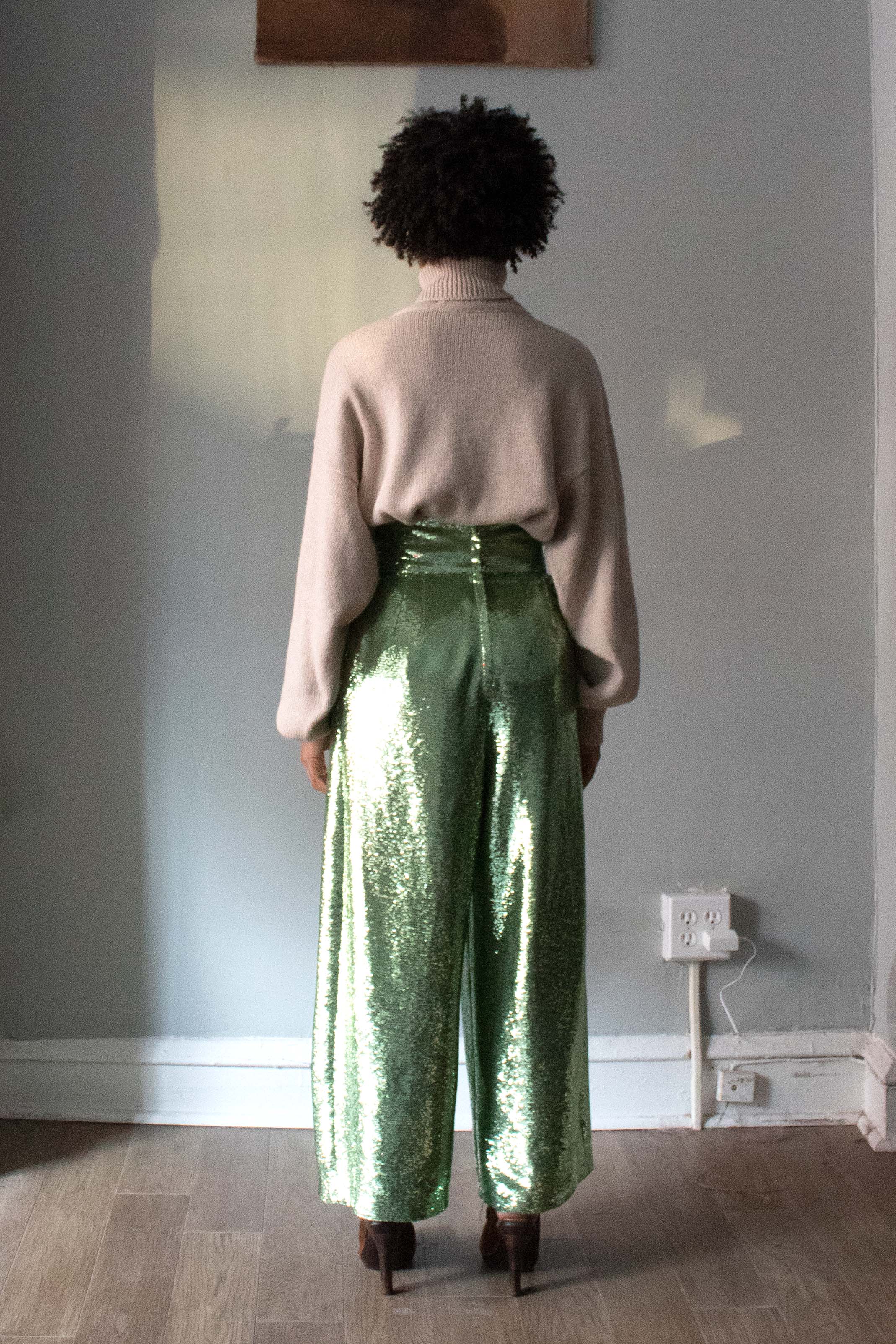 Marc Jacobs Lime Green Sequin Trouser