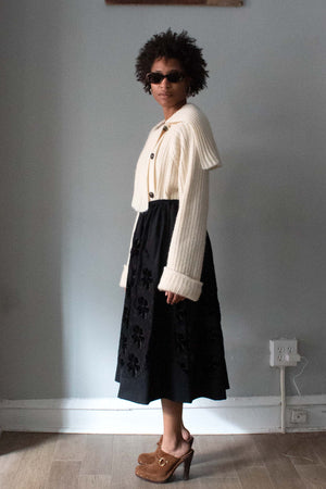 Comme Des Garcons Lace Velvet Skirt