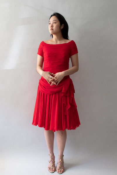 Chanel Red Silk Cocktail Dress – Moore Vintage Archive