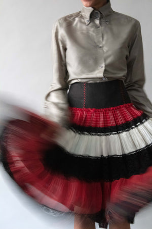 Jean Paul Gaultier Multicolor Tierred Folk Skirt