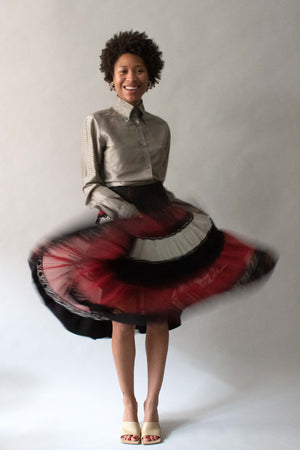 Jean Paul Gaultier Multicolor Tierred Folk Skirt