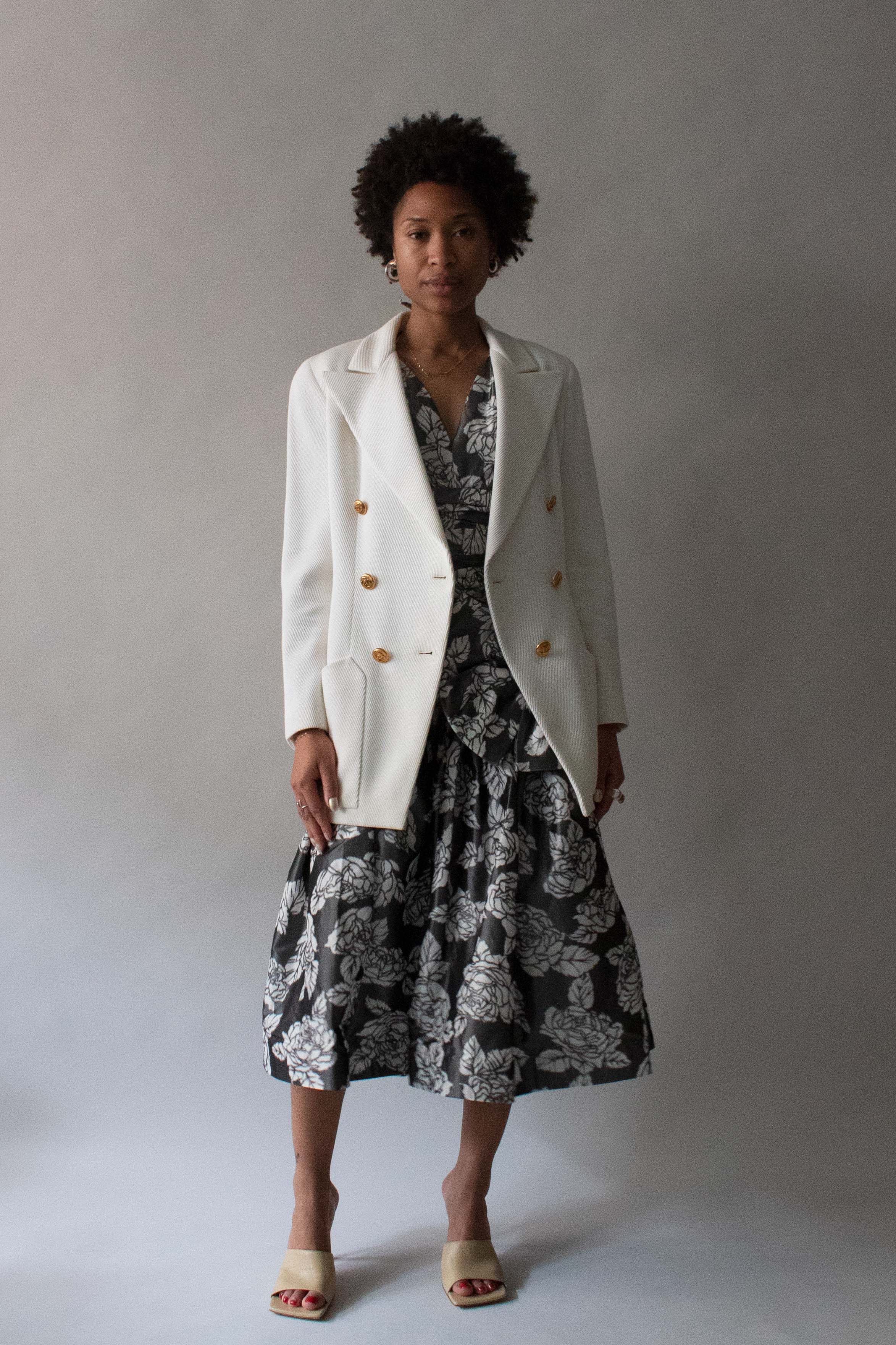 Chanel White Cotton Blazer