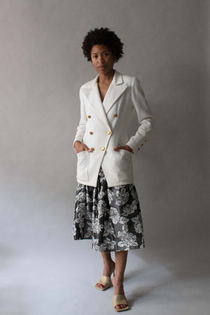 Chanel White Cotton Blazer