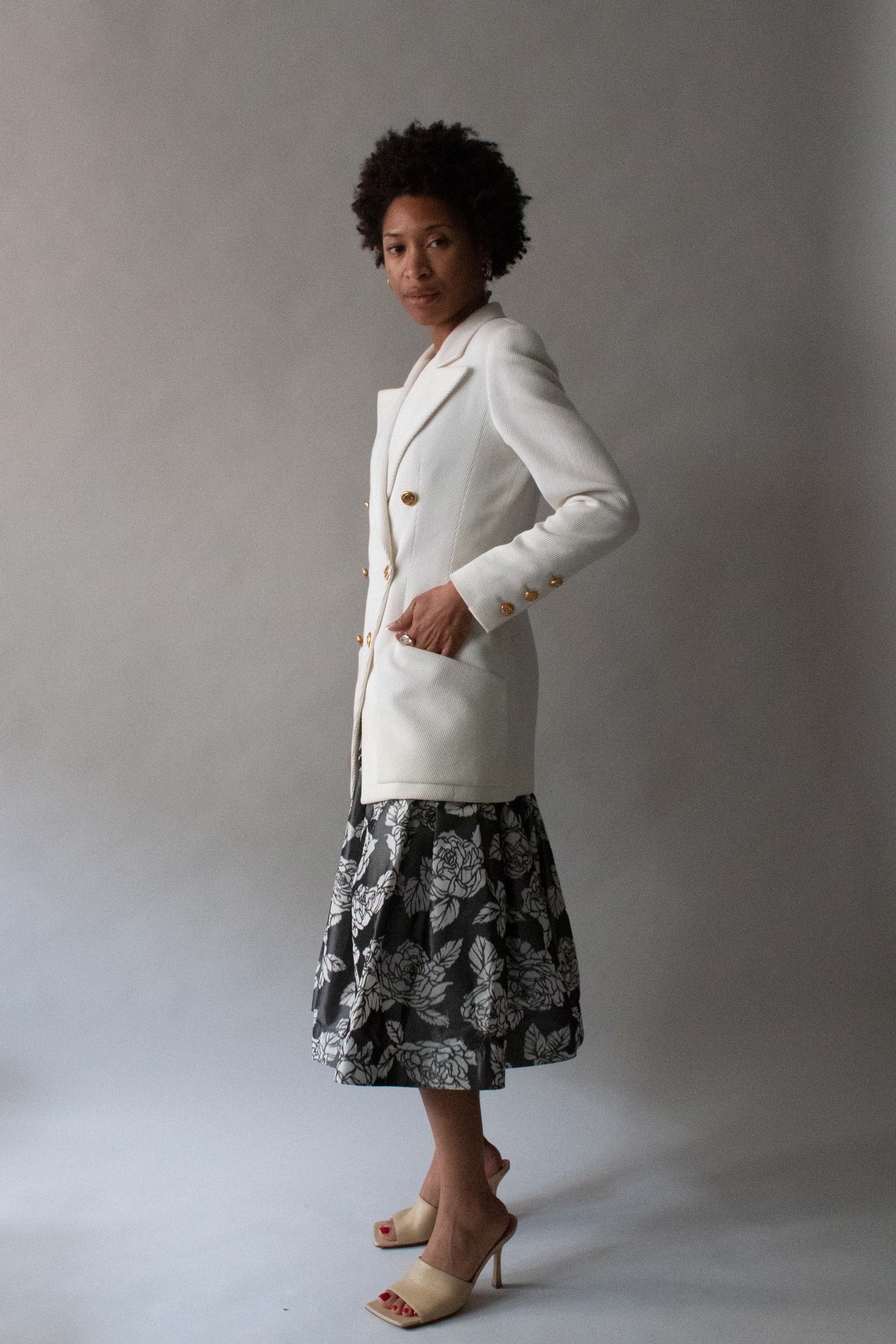 Chanel White Cotton Blazer