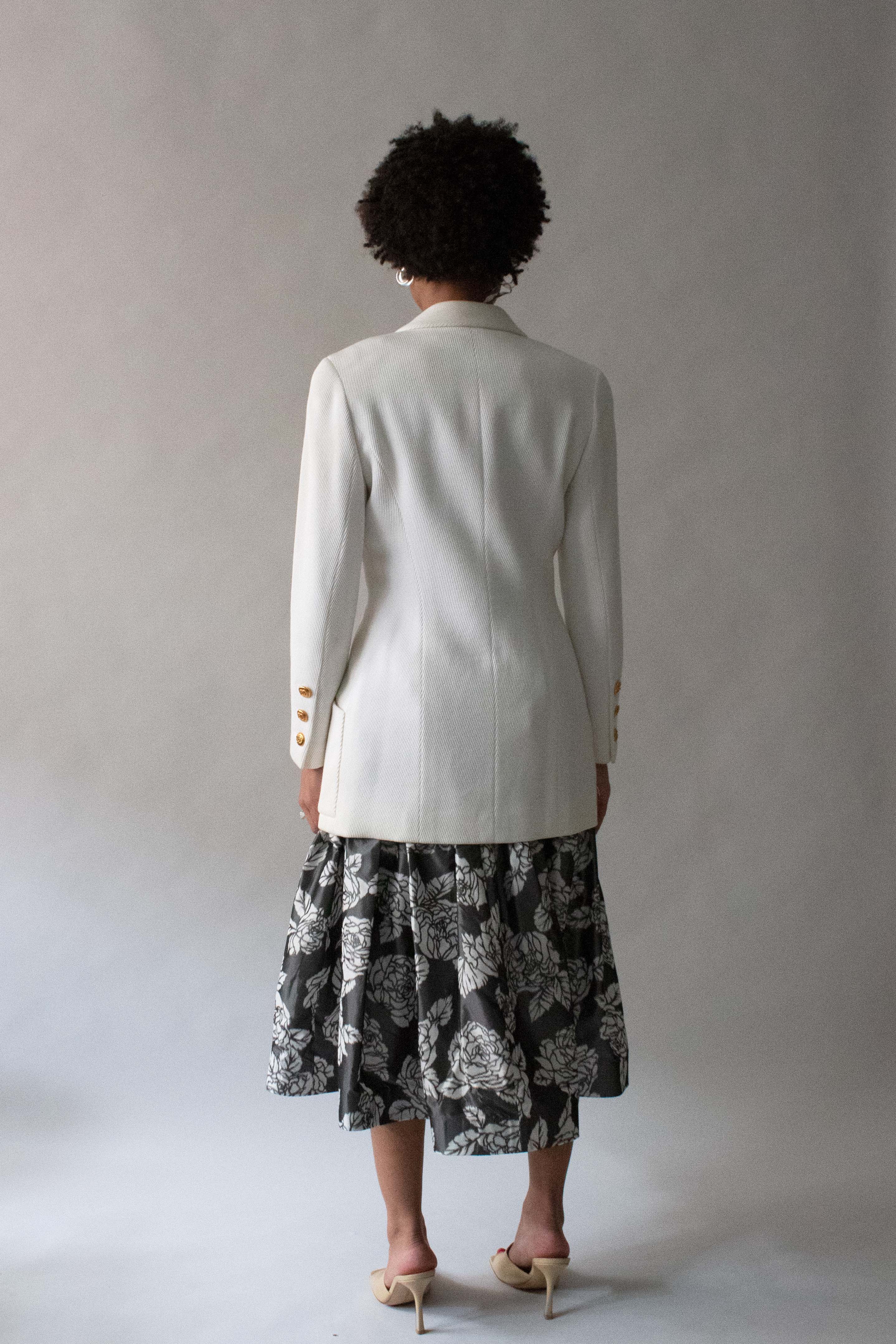 Chanel White Cotton Blazer