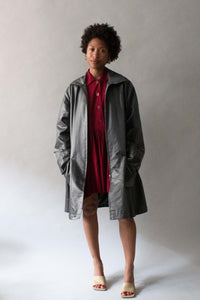 Chanel Gunmetal Metallic Nylon Jacket