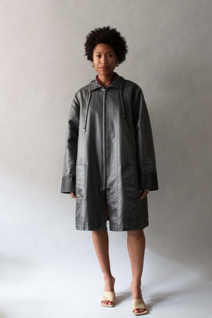 Chanel Gunmetal Metallic Nylon Jacket
