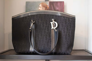 Christian Dior 2004 Black Monogram Tote