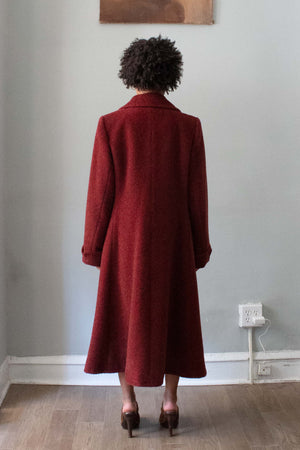 Yves Saint Laurent Red Mohair Blend Trench