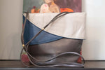 Ted Lapidus Grey and Blue Leather Purse