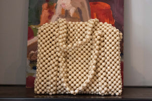 Mademoiselle Cream Beaded Bag