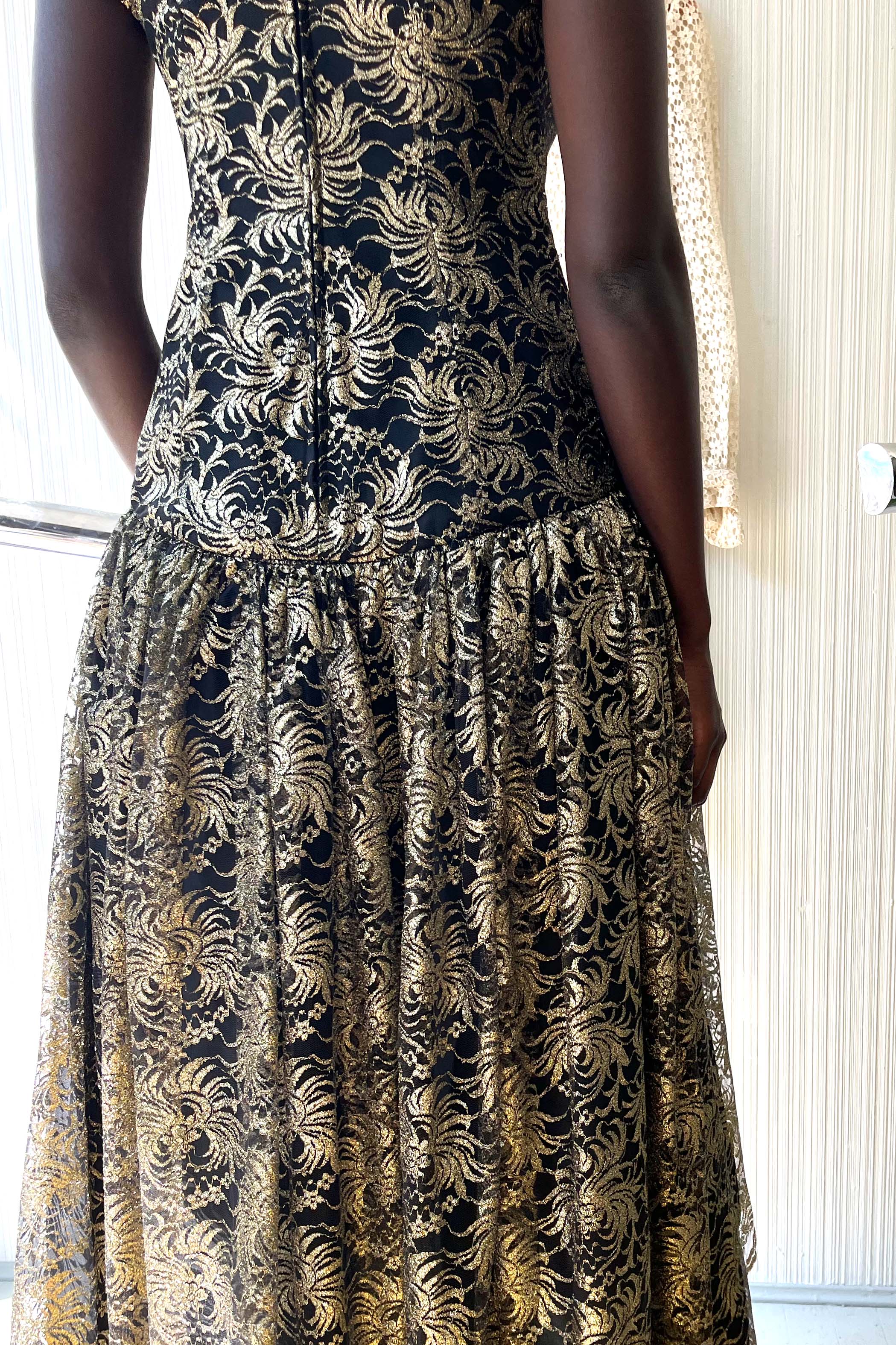 Saks Fifth Avenue Metallic Lace Dress Moore Vintage Archive Saks Fifth Avenue Metallic Lace Dress Moore Vintage Archive