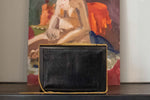 Ferragamo Black Lizard Clutch