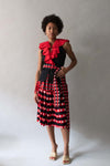 Saint Laurent Polka Dot Ruffled Skirt Set