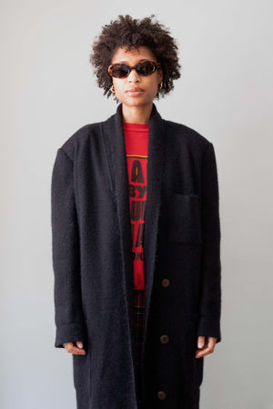 Issey Miyake Black Wool Cardigan