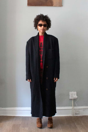 Issey Miyake Black Wool Cardigan