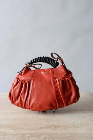 Yves Saint Laurent Orange Leather Mombasa Bag