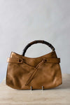 Gucci Brown Leather Purse with Bamboo Handle