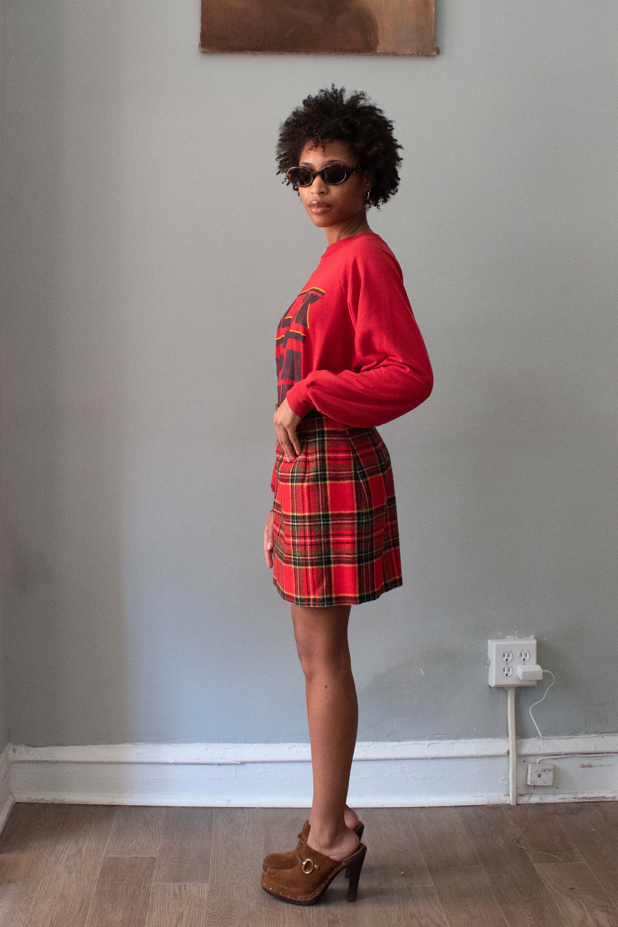 Vivienne Westwood Plaid Wool Mini Skirt