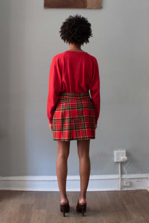 Vivienne Westwood Plaid Wool Mini Skirt