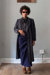 Givenchy Navy Cotton Pinstriped Trench Coat