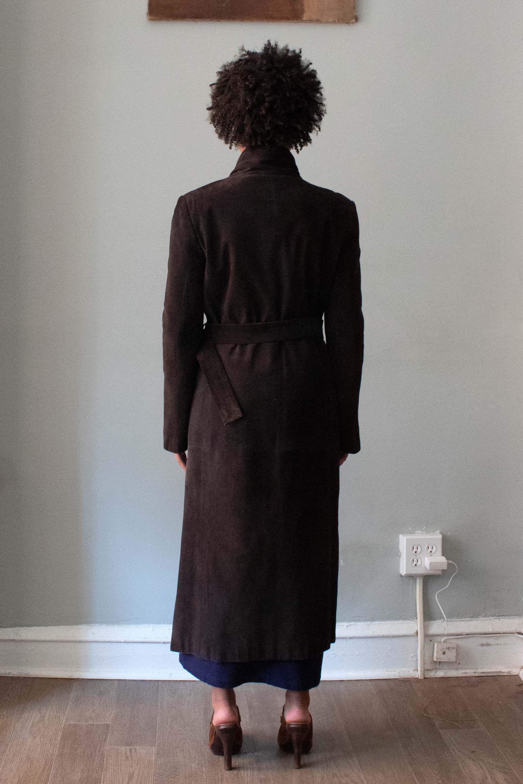 Gucci Brown Suede Trench Coat