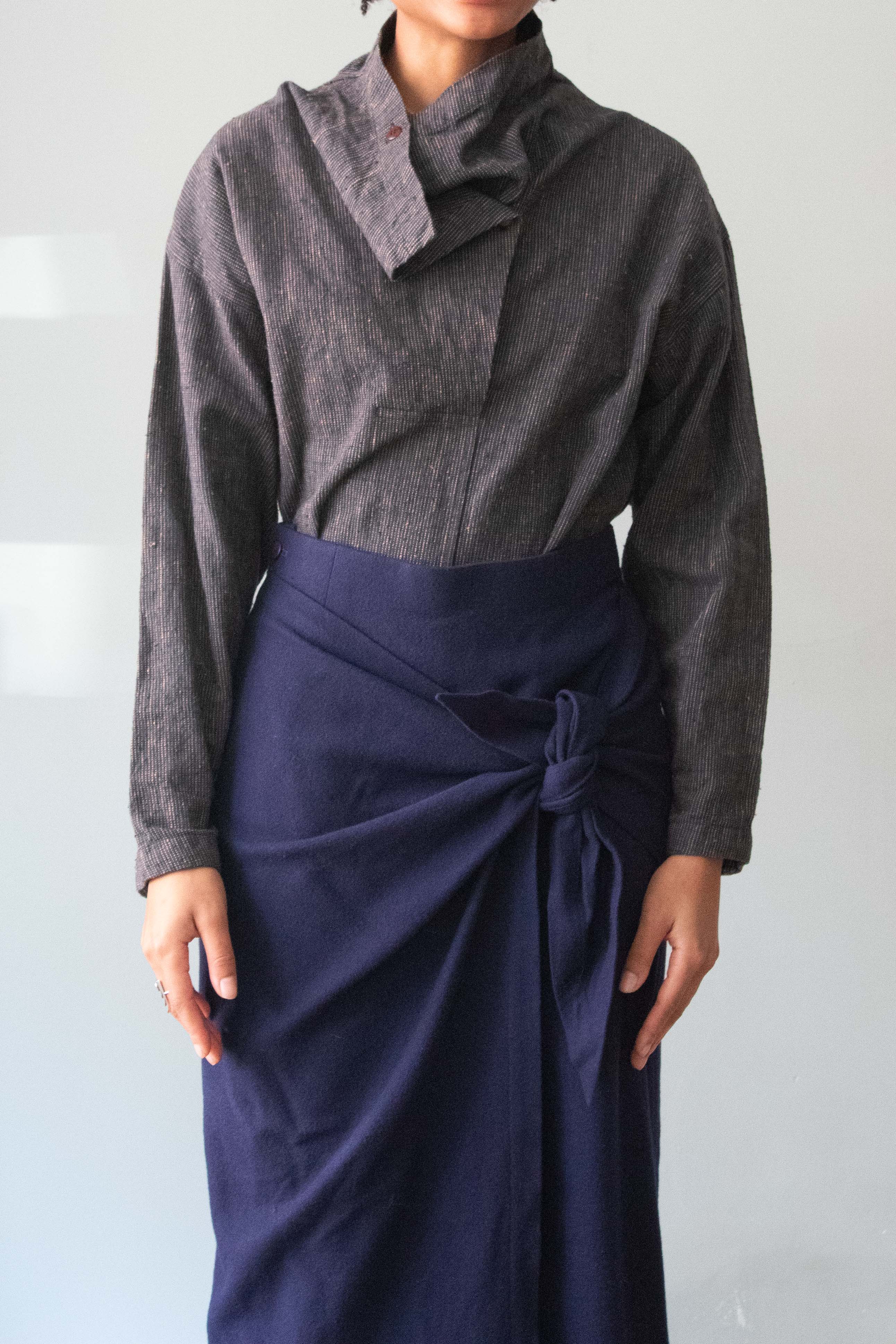 Issey Miyake Navy Blue Skirt