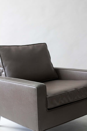 Milo Baughman for Thayer Coggin Grey Leather Club Chair