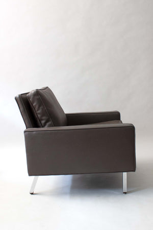 Milo Baughman for Thayer Coggin Grey Leather Club Chair
