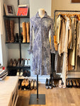 Diane Von Furstenberg Blue Abstract Jersey Zip Dress