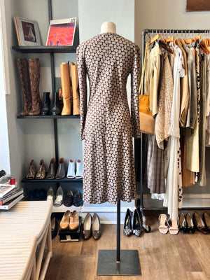 Diane Von Furstenberg Navy Paisley Jersey Dress
