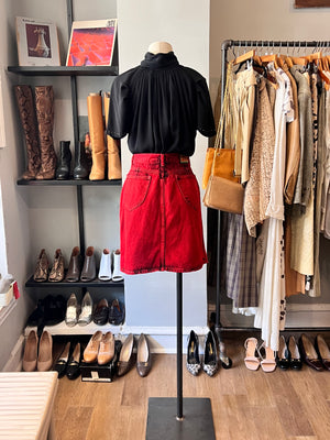 Calvin Klein Jeans Red Acid Wash Skirt