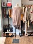 Jean Paul Gaultier Taupe Cotton Knit Stretch Dress