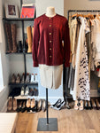 Nina Ricci Red Metallic Rayon Blouse