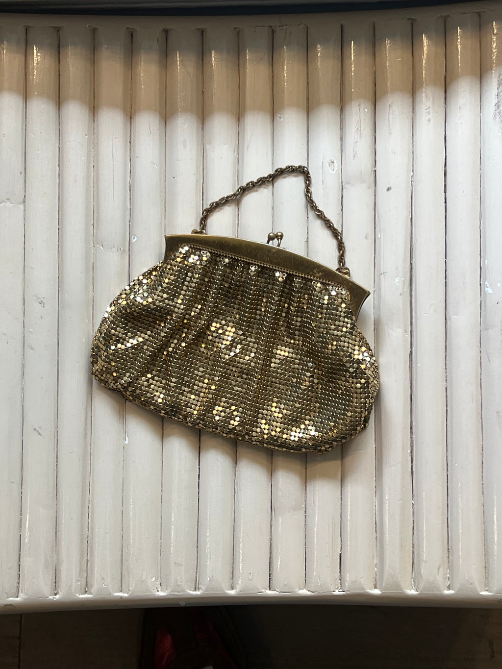 Whiting Davis Gold Evening Bag