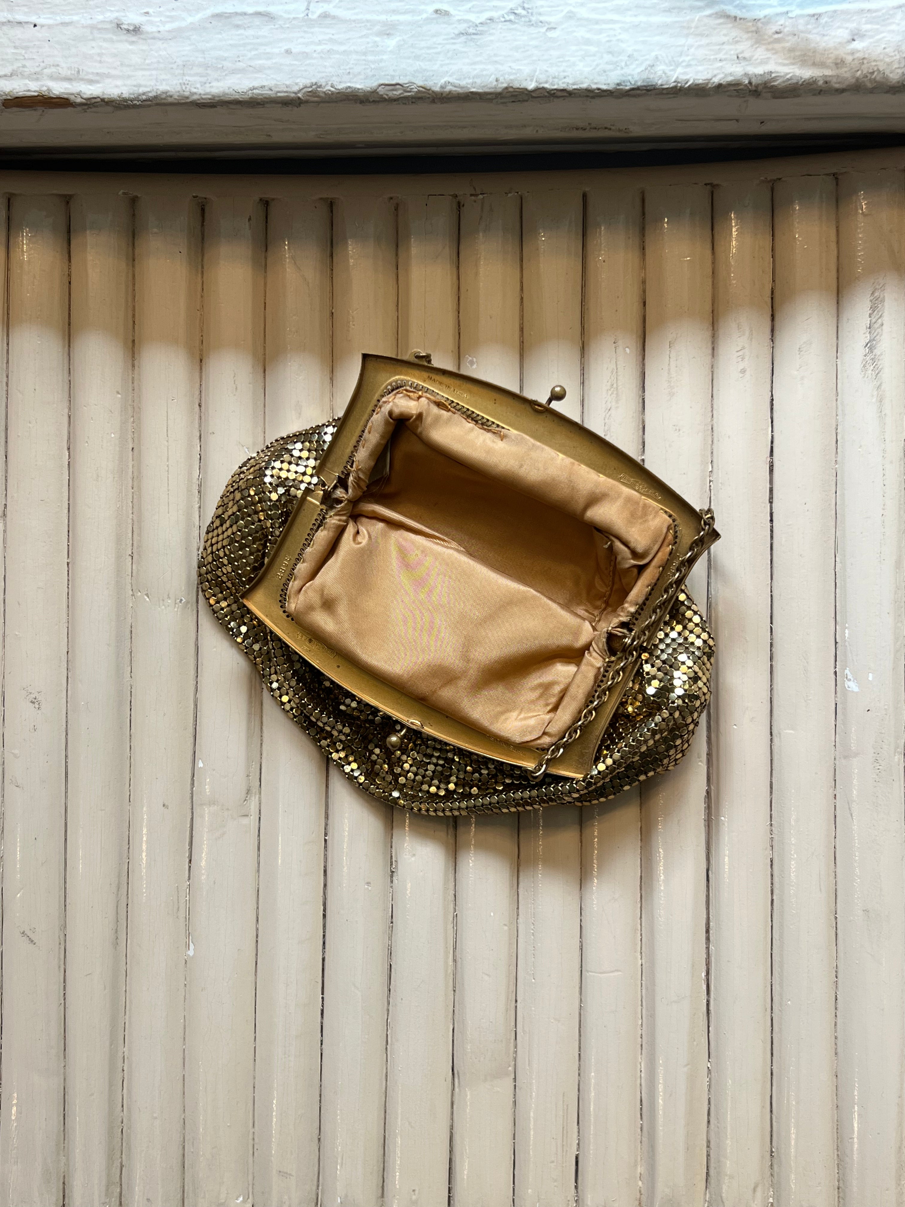 Whiting Davis Gold Evening Bag