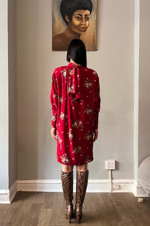 Ungaro Red Printed Silk Dress