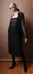 Christian Dior for Saks Fifth Avenue black embroidered lace dress set