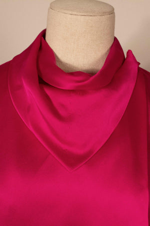 Revillon fuschia silk caplet blouse