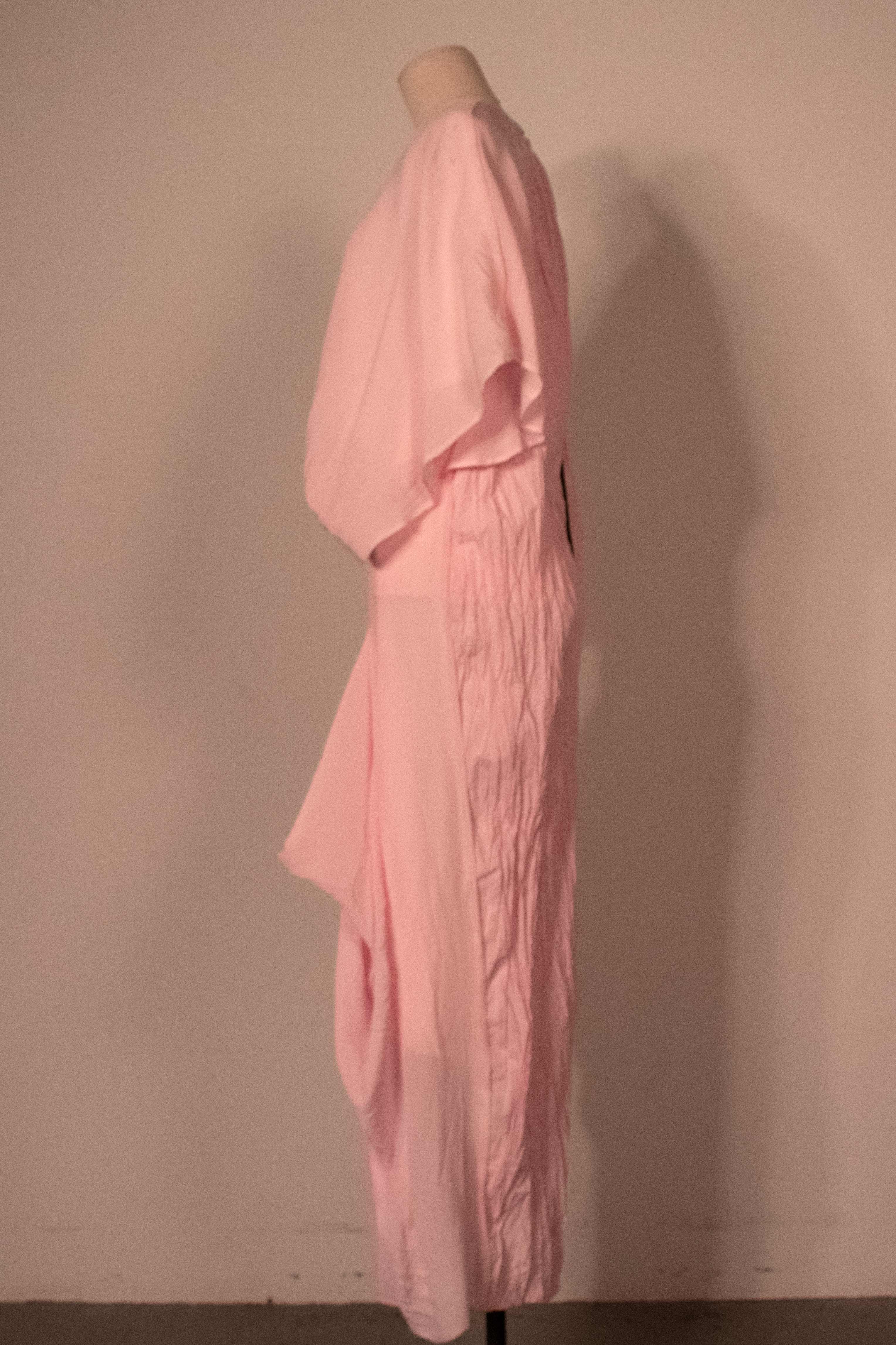 JW Anderson blush pink sheer silk fulllength gown