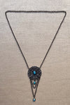 Silver tone Egyptian Revival necklace