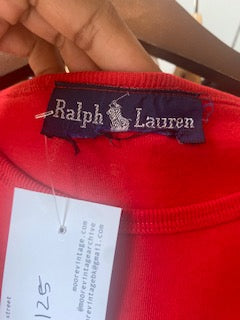 Ralph Lauren Solid Red Shirt Dress