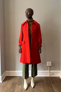 Bill Blass Red Wool Coat