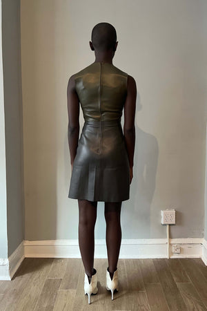celine black leather dress Celine Black Celine Leather Dress Unworn CELINE By Phoebe Philo Black Dress With Leather Pockets France