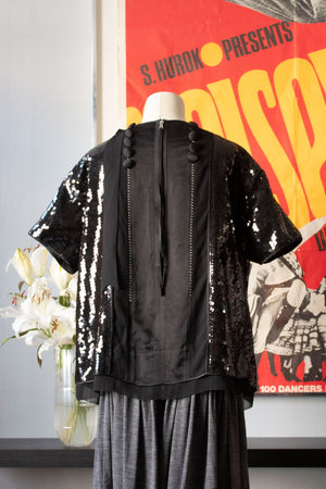 Marc Jacobs black sequin top