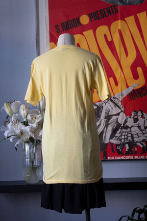 Kris Company Disc Jockette yellow cotton t-shirt