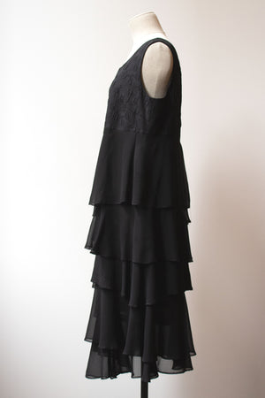 Comme des Garcons Comme des Garcons black tiered sleeveless dress